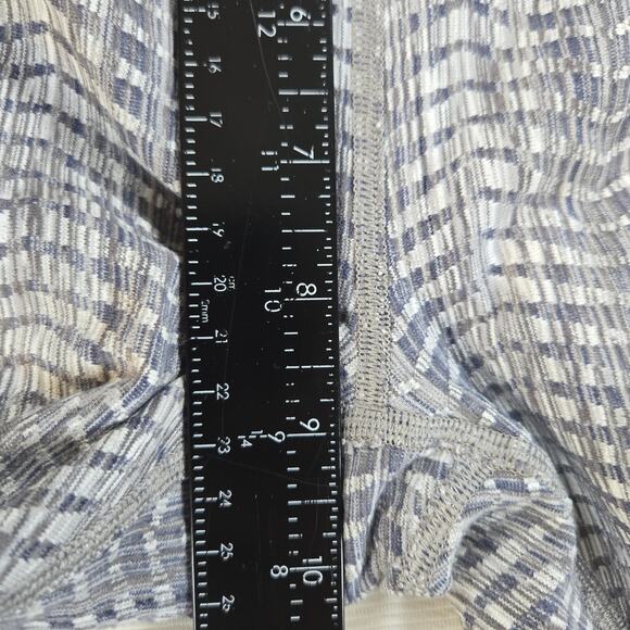 Lululemon Wunder Under Crop Leggings in Jacquard Battleship Silver Spoon Size 6 - Picture 5 of 9